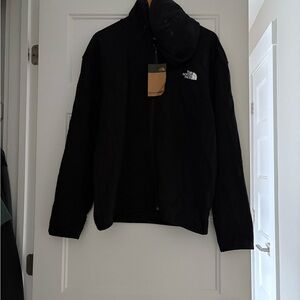 The North Face Black Hoodie with Logo Accents Large Nwt
